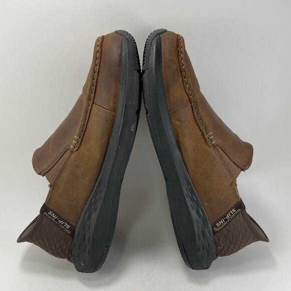 Skechers Slip-ins Parson Oswin Leather Shoes Brown Mens Size 10.5 WW Extra Wide main image 9